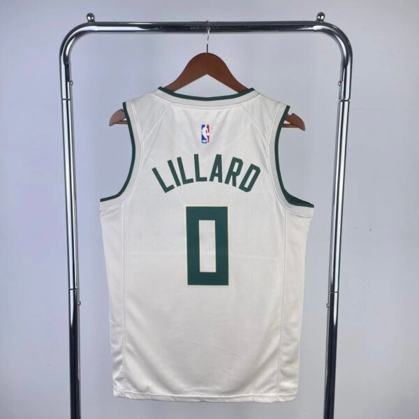2019 Bucks White NBA Jersey - Image 3