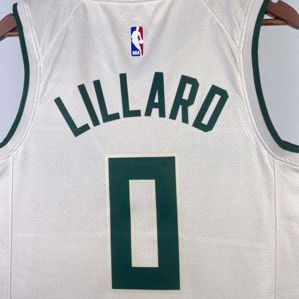 2019 Bucks White NBA Jersey - Image 4
