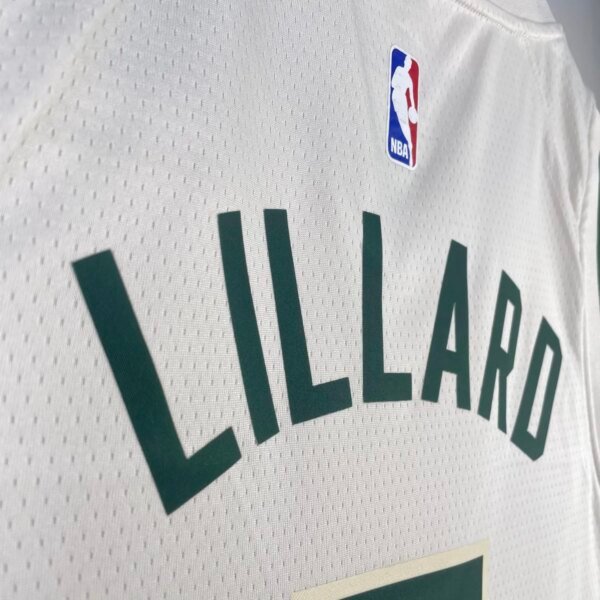 2019 Bucks White NBA Jersey - Image 5