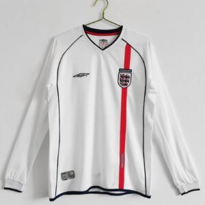2002 England Home Long Sleeve Retro Jersey