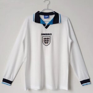 1996 England Home Long Sleeve Retro Jersey
