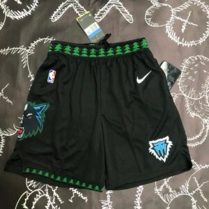 2023 Timberwolves Black  NBA Shorts