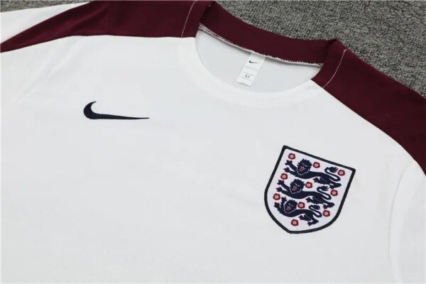 2024 England White Short Sleeve Training Suit - Image 2