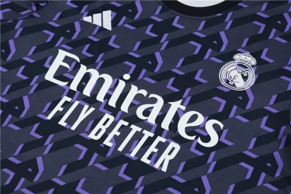 23-24 Real Madrid royal blue Short Sleeve Training Suit - Image 2