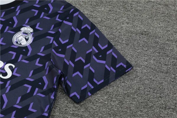 23-24 Real Madrid royal blue Short Sleeve Training Suit - Image 3