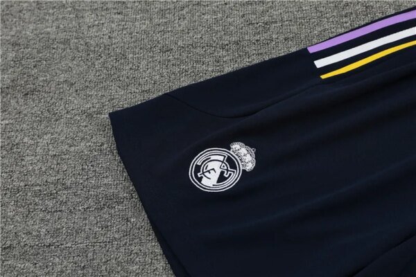 23-24 Real Madrid royal blue Short Sleeve Training Suit - Image 7