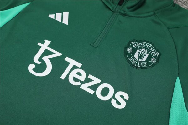 23-24 Manchester United Green Training Suit - Image 2