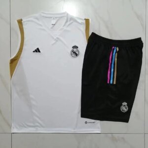 23-24 Real Madrid White Training Vest Suit