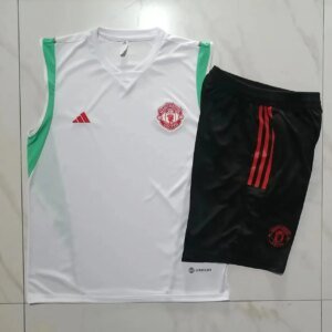 23-24 Manchester United White Training Vest Suit
