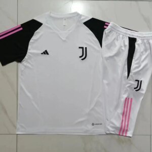 23-24 Juventus White Short sleeve training Suit?cropped pants?