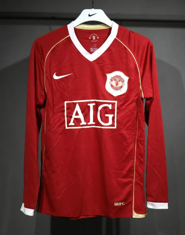 Manchester United Home Long Sleeve Kit Retro 08-09