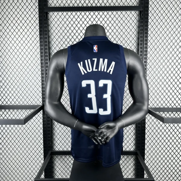 Kuzma#33 Washington Wizards 2025 NBA Blue Kit - Image 2